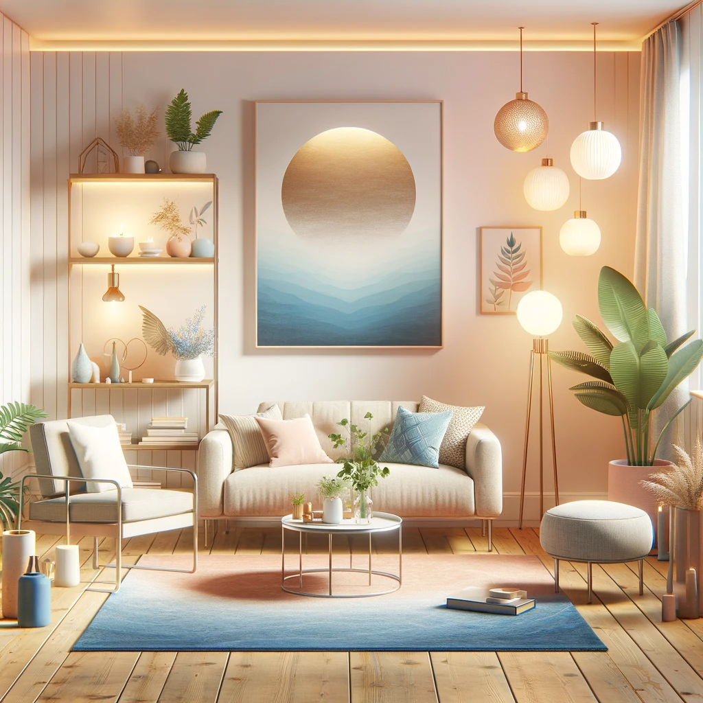 DALL·E 2024 01 18 14.11.36 An image depicting a serene and inviting therapy room with soft lighting and comfortable furniture suggesting a peaceful environment for holistic psy